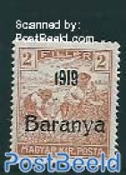 Hungary 1919 Baranya, 2f, Stamp Out Of Set, Unused (hinged) - Nuevos