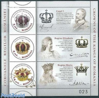 Romania 2013 Crowns, Special S/s, Mint NH, History - Kings & Queens (Royalty) - Neufs
