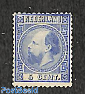 Netherlands 1867 5c, Type II, Perf. 13.5, Unused (hinged) - Nuevos