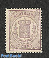 Netherlands 1869 2.5c, Perf. 13.25, Large Holes, Stamp Out Of Set, Unused (hinged) - Ongebruikt