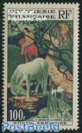 French Polynesia 1958 100F, Gaugin, Stamp Out Of Set, Mint NH, Nature - Horses - Art - Modern Art (1850-present) - Pau.. - Unused Stamps