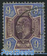 Great Britain 1902 9p. Slate-purple & Ultramarine, Used, Used - Gebraucht