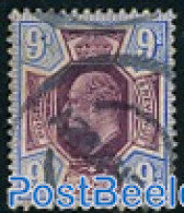 Great Britain 1902 9P Blue/purple, Used, Used - Used Stamps