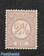 Netherlands 1889 2.5c, Perf. 12.5, Large Holes, Stamp Out Of Set, Unused (hinged) - Ongebruikt
