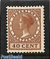 Netherlands 1926 40c, Perf. 12.5, Stamp Out Of Set, Unused (hinged) - Ongebruikt