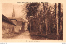 SEPT- FONS (03) CPA ± 1950  Abbaye De Notre Dame De Saint Lieu  Un Coin Du Bosquet  - Cliché  J.B.E. N°15 - Other & Unclassified