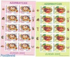 Azerbaijan 2005 Europa, Gastronomy 2 M/s, Mint NH, Health - History - Food & Drink - Europa (cept) - Alimentación