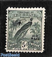 British New Guinea 1931 5p, Stamp Out Of Set, Unused (hinged), Nature - Transport - Birds - Aircraft & Aviation - Airplanes