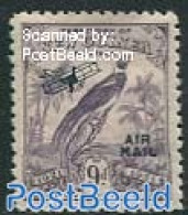 British New Guinea 1931 9p, Stamp Out Of Set, Unused (hinged), Nature - Transport - Birds - Aircraft & Aviation - Vliegtuigen