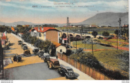 HENDAYE (64) CPA ±1910 -  Les Trois Ponts - Au Fond, L'Espagne - Automobiles - Photochromo LABOUCHE FRÈRES - Hendaye