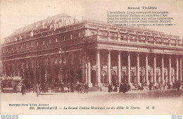 BORDEAUX (33) CPA 1929 - Le Grand Théâtre Municipal Vu Des Allées De Tourny - Éd. M.D - Bordeaux