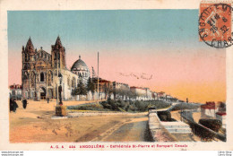 ANGOULÊME (16) CPA 1932 - Cathédrale St-pierre Et Rempart Desaix - Kerken En Kathedralen