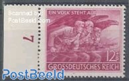 Germany, Empire 1945 Volkssturm, Plate Flaw: Dark Spot Between Right And Middle Head, Mint NH, History - Militarism - .. - Neufs