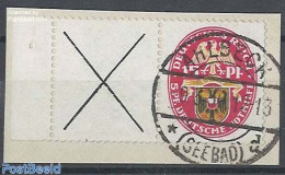 Germany, Empire 1929 Welfare, Tab+15Pf Horizontal Pair, Used On Piece Of Letter, Used, History - Coat Of Arms - Se-Tenant