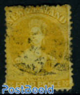 New Zealand 1864 4P Yellow, Used, Used Stamps - Oblitérés