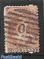 New Zealand 1871 1p Brown, WM Star, Used, Used Stamps - Used Stamps