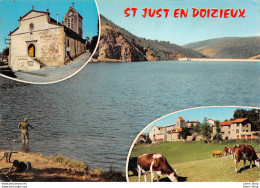 ST-JUST-EN-DOIZIEUX (42) CPSM  1976 - Le Barrage Du Dorlay - Éd. J. CELLARD - - Sonstige & Ohne Zuordnung