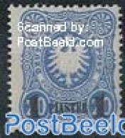 Turkey 1886 German Post, 1Pia On 20Pf, Dark Ultramarine, Unused (hinged) - Other & Unclassified
