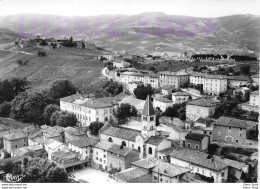 VAUX-en-BEAUJOLAIS (69) CPSM ±1960 - Vue Aérienne -  « Clochemerle »- Quartier De L'église. Éd. COMBIER - Andere & Zonder Classificatie