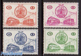 Belgium 1960 Railway Stamps 4v, Mint NH, Transport - Railways - Nuevos