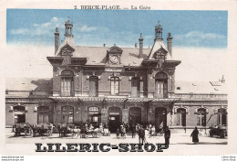 Berk-plage (62) La Gare - Voitures à Cheval - Automobile - Éd. NANGOT - N° 2 - Berck