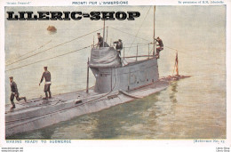 WW1 - U-Boot B5, Making Ready To Submerge- The Photochrom Co. Ltd  -  Reference No. 23 - Oorlog