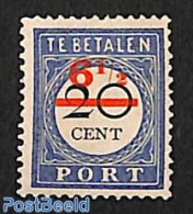 Netherlands 1906 6.5c On 20c, Stamp Out Of Set, Mint NH - Taxe