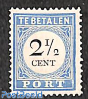 Netherlands 1888 2.5c, Postage Due, Perf. 12.5, Type III, Unused (hinged) - Andere & Zonder Classificatie