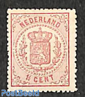 Netherlands 1869 1.5c, Pink, Perf. 13.25 Small Holes, Unused (hinged) - Nuovi