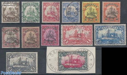 Germany, Colonies 1901 Marianen, Definitives 13v Used, 5M Value On Piece Of Letter, Signed, Used, Transport - Ships An.. - Boten