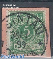 Germany, Colonies 1899 German Empire, 5Pf Green, Used In Tsintau (Kiautschou) On Piece Of Letter, Used - Sonstige & Ohne Zuordnung