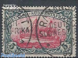 Germany, Colonies 1906 SWA, 5M, Peace Print, Central Part Yellowish Red, Used, Used, Transport - Ships And Boats - Boten