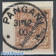 Germany, Colonies 1899 Ostafrika, 2P On 3Pf, Dark Ockre Brown, Used PANGANI 31/12/00 On Piece Of Letter, Used - Other & Unclassified