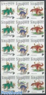 Singapore 1998 Prehistoric Animals 5x3v M/s, Mint NH, Nature - Prehistoric Animals - Prehistorisch