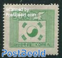 Korea, South 1952 50W, Stamp Out Of Set, Mint NH, History - Nature - Flags - Birds - Korea, South