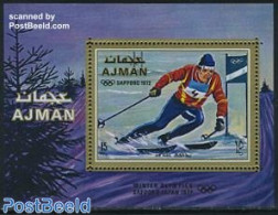 Ajman 1970 Olympic Winter Games S/s, Mint NH, Sport - Olympic Winter Games - Skiing - Skiing