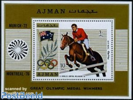Ajman 1971 Olympic Games S/s, Hans Winkler, Mint NH, History - Nature - Sport - Germans - Horses - Olympic Games - Adschman
