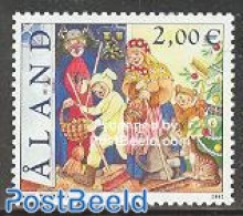 Aland 2002 St Canute Day 1v, Mint NH, Nature - Religion - Various - Cats - Christmas - Folklore - Noël