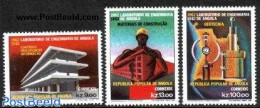 Angola 1982 Laboratorium 3v, Mint NH, Science - Various - Weights & Measures - Maps - Geography