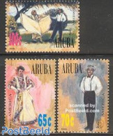 Aruba 1996 UPAEP 3v, Mint NH, Performance Art - Various - Dance & Ballet - U.P.A.E. - Costumes - Dans