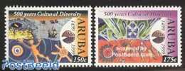 Aruba 1999 Cultural Diversity 2v, Mint NH, Transport - Various - Ships And Boats - Maps - Boten