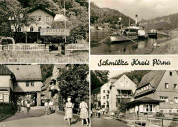 72639570 Schmilka Cafe Restaurant Helvetia Elbe Dampfer Ortspartie Schmilka - Bad Schandau