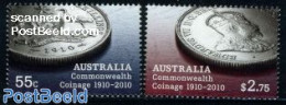 Australia 2010 Commonwealth Coinage 2v, Mint NH, Various - Money On Stamps - Ongebruikt