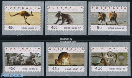 Australia 1997 Automat Stamps Hong Kong 97 6v, Mint NH, Nature - Animals (others & Mixed) - Automat Stamps - Ongebruikt