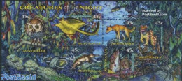 Australia 1997 Night Animals S/s, Mint NH, Nature - Animals (others & Mixed) - Owls - Unused Stamps