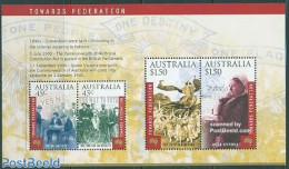 Australia 2000 100 Years Independence S/s, Mint NH, History - Kings & Queens (Royalty) - Neufs