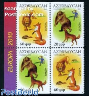 Azerbaijan 2010 Europa, Childrens Books 4v (from Booklet), Mint NH, History - Nature - Europa (cept) - Bears - Cat Fam.. - Märchen, Sagen & Legenden