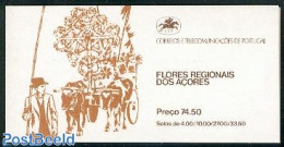 Azores 1982 Flowers Booklet, Mint NH, Nature - Flowers & Plants - Stamp Booklets - Non Classés