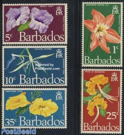 Barbados 1970 Flowers 5v, Mint NH, Nature - Flowers & Plants - Barbados (1966-...)