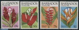 Barbados 1986 Christmas 4v, Mint NH, Nature - Religion - Flowers & Plants - Christmas - Weihnachten